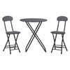 Kitchen Breakfast Bar Round Folding Table 2/4 Chairs Dining Room Space Saver UK