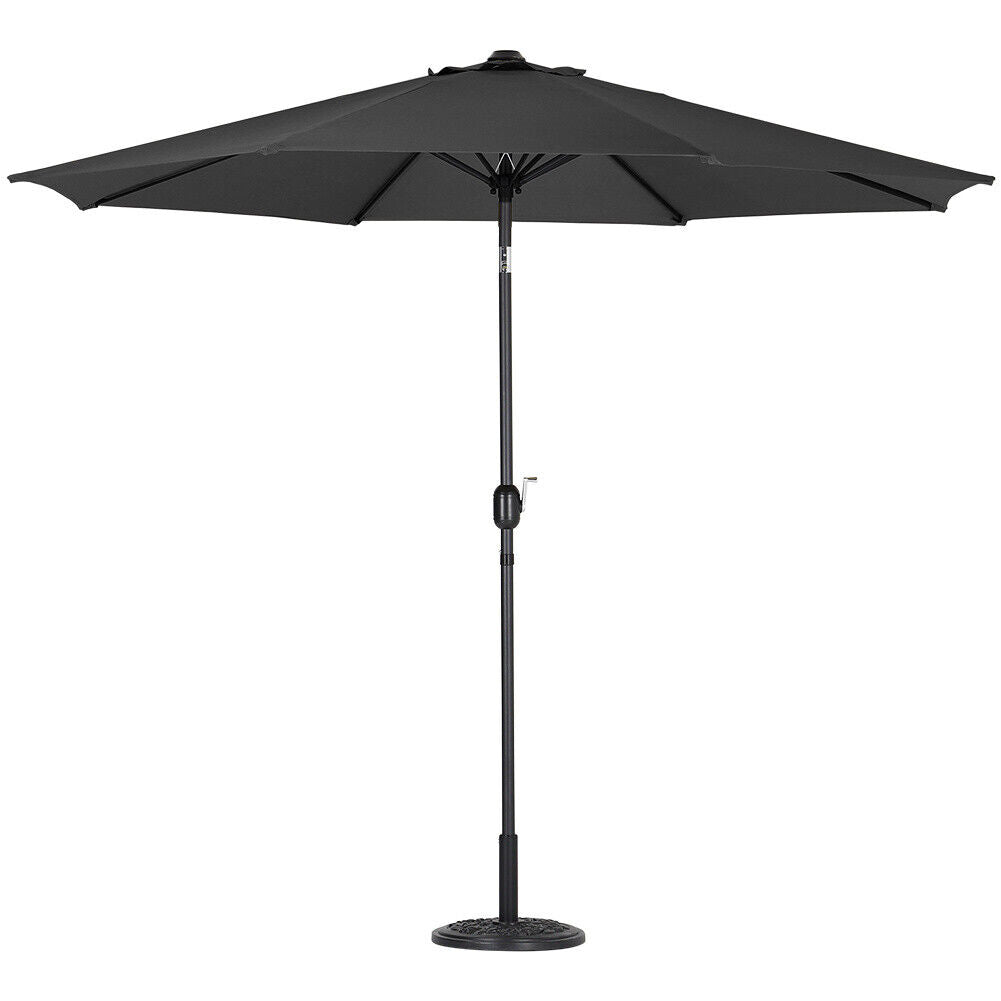 Large Garden Patio Parasol 300cm Tilting Umbrella Sun Shade with Crank Handle