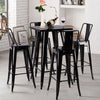 2/4 Seater Industrial Dining Table Tall Breakfast Bar Kitchen Metal Chair Stools