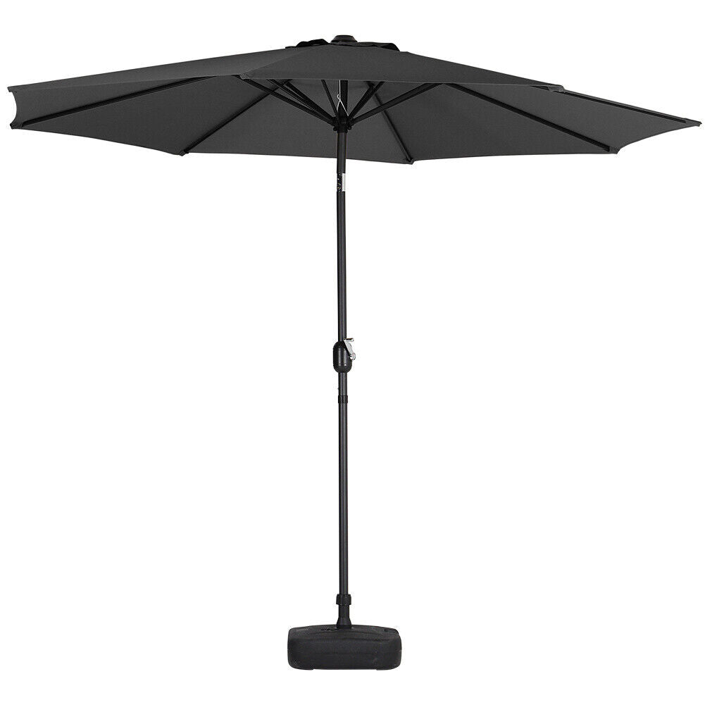 Large Garden Patio Parasol 300cm Tilting Umbrella Sun Shade with Crank Handle