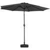 Large Garden Patio Parasol 300cm Tilting Umbrella Sun Shade with Crank Handle