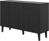 4 Door Sideboard Storage Cupboard Buffet Cabinet with Shelf Living Room TV Stand