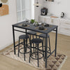 Modern 2/4 Seat Dining Table and Chairs Set Metal Wood Kitchen Home Restaurant