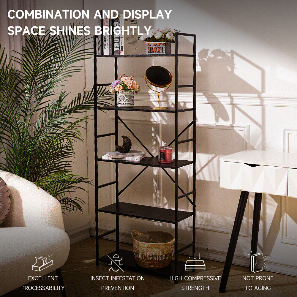 Ladder Shelf Bookcase 3/4 Tier Display Storage Shelving Unit Corner Plant Stand