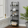 3/5 Tiers Metal Flower Pot Plant Stand Bookshelf Display Storage Corner Shelves