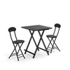 Folding Side Dining Table 2/4/6 Chairs Foldable Design Wood Grain Dinette Stools