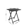 Folding Dining Table Wooden Top Metal Frame Kitchen Dinner Table Desk 60/70/80cm