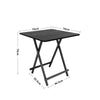 Folding Dining Table Wooden Top Metal Frame Kitchen Dinner Table Desk 60/70/80cm