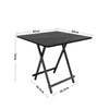 Folding Dining Table Wooden Top Metal Frame Kitchen Dinner Table Desk 60/70/80cm