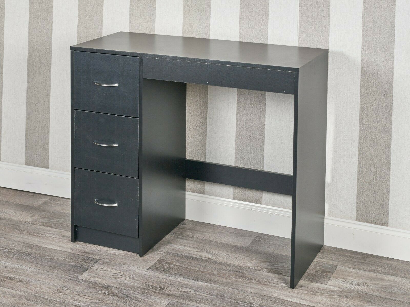 3 Drawer Wooden Bedroom Dressing Computer Work Table Desk Jewellery Office Unit