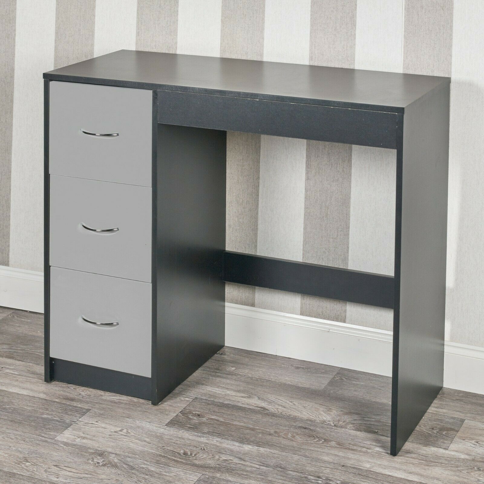 3 Drawer Wooden Bedroom Dressing Computer Work Table Desk Jewellery Office Unit