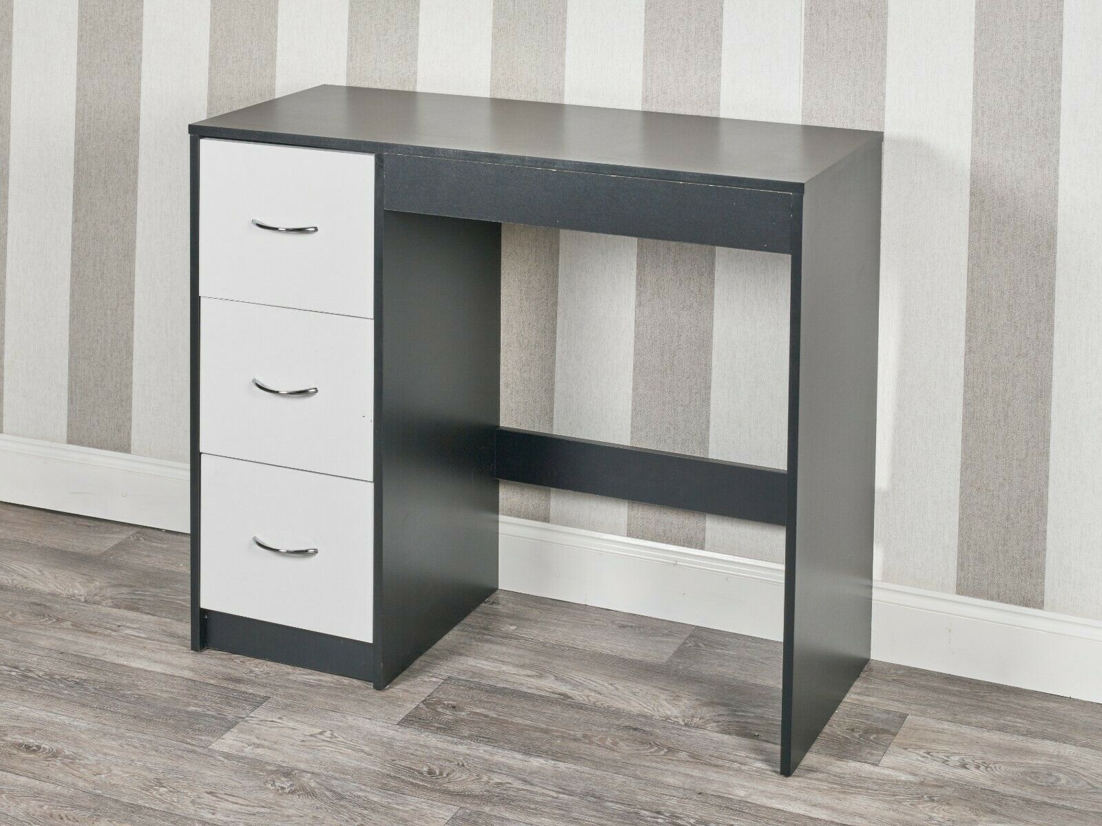 3 Drawer Wooden Bedroom Dressing Computer Work Table Desk Jewellery Office Unit