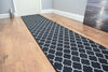 New Grey Trellis Long Hallway Stairs Runner Non Slip Kitchen Washable Mat Rug UK