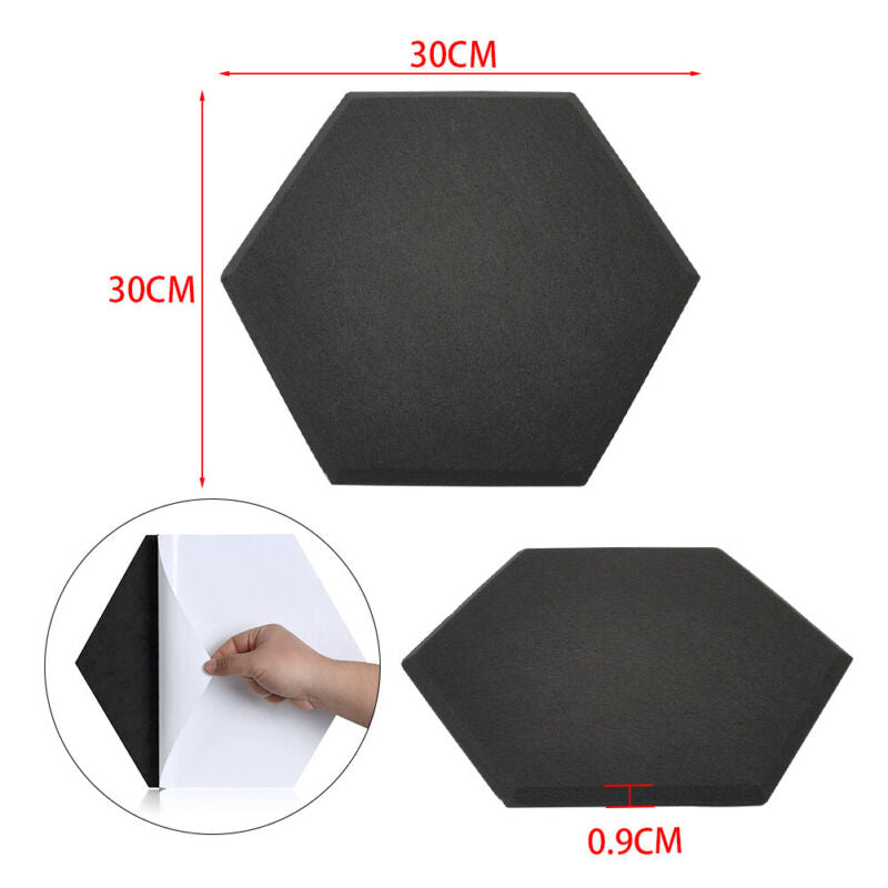 12X Acoustic Panels Sound Proofing Home Studio Recording 9mm Sheet Self-Adhesive