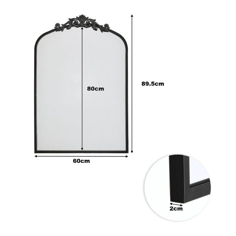 Large Arch Vintage Wall Mounted Mirror Bathroom Bedroom Makeup Dressing Mirror