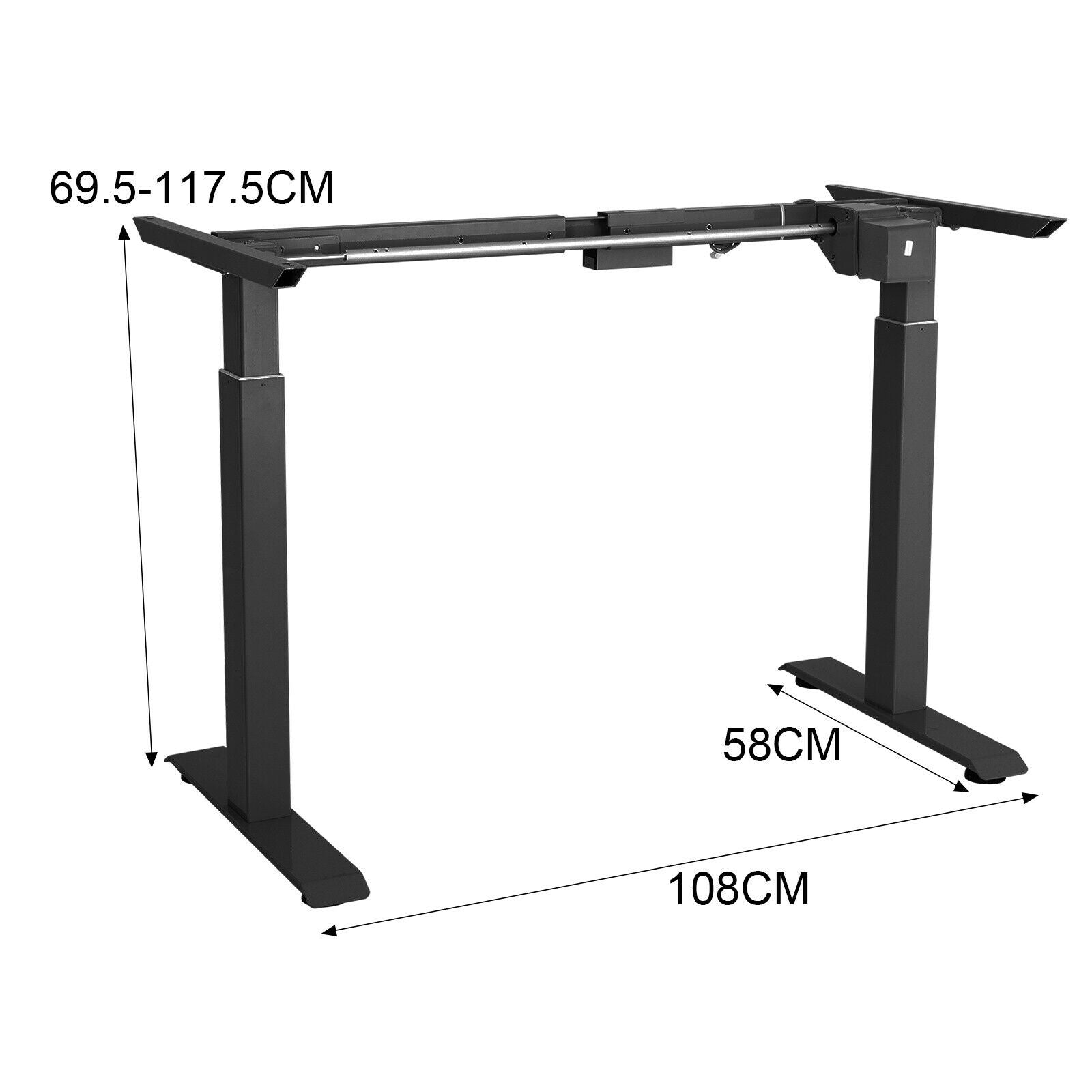 Electric Standing Desk Motor Height Adjustable Sit Stand Workstation Frame/Top