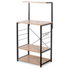 4 Tier Kitchen Stand Shelf w/ 4 Hook Microwave Oven Bakers Storage Shelves Rack