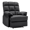 Manual Recliner Armchair PU/Velvet Sofa Reclining Chair with Adjustable Footrest