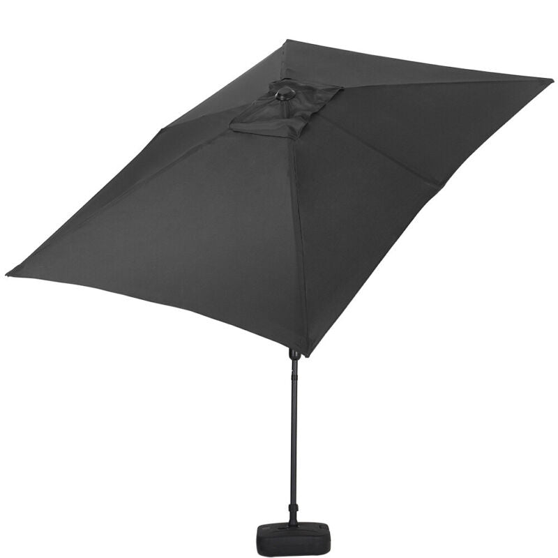 Garden Parasol Umbrella 3M Crank Tilt Sunshade Banana Umbrella With/No Base UK