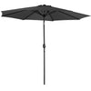 3M Outdoor Garden Parasol Patio Beach Sun Shade Round Umbrella Canopy Crank Tilt