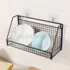 Vintage Industrial Wall Shelf Metal Wire Wood Rack Storage Display Unit UK