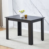 Modern White/Black Dining Table for 2-4 Small Space Wooden Kitchen Table Writing