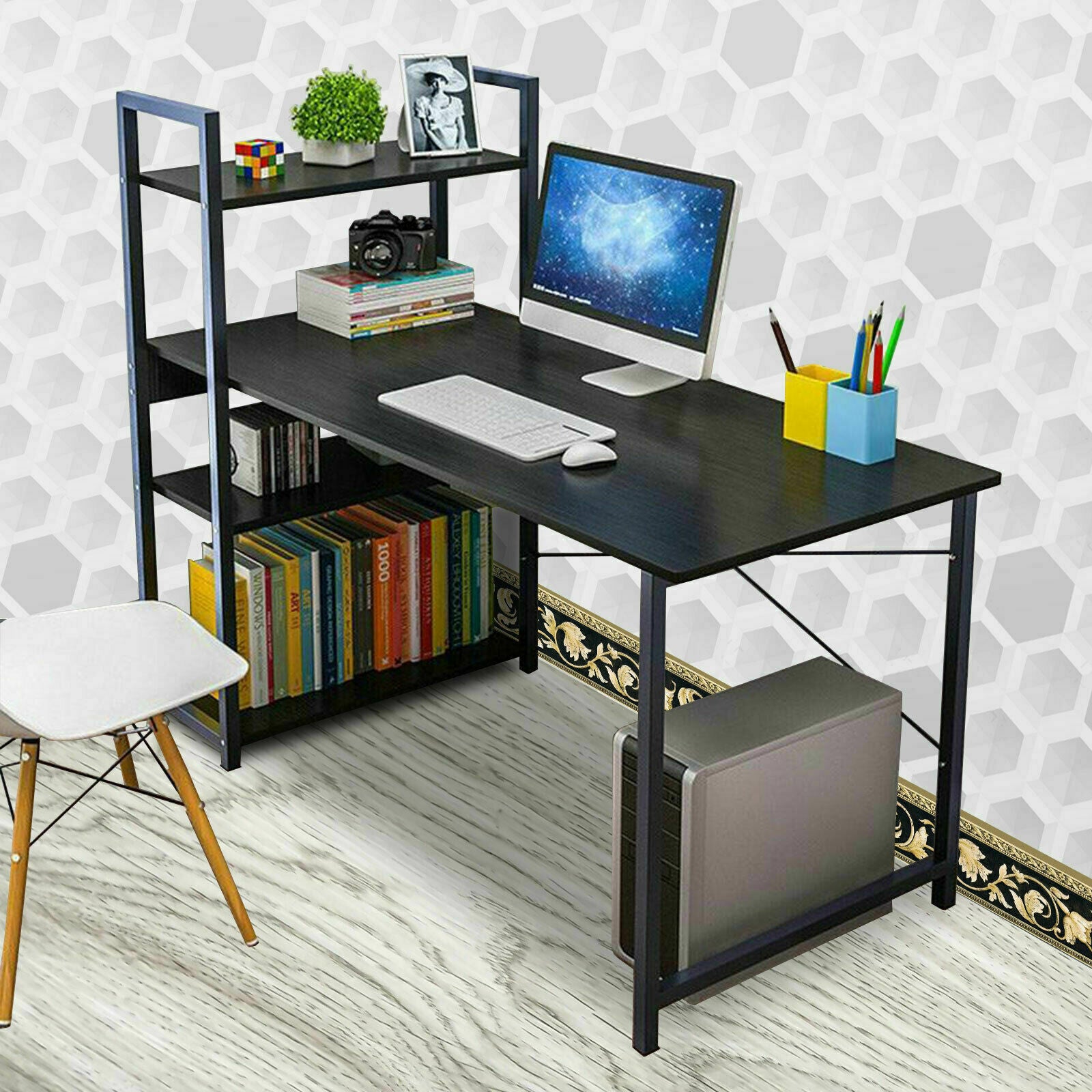 Folding Computer Desk Wooden Foldable Study Table Laptop PC Table Home Office