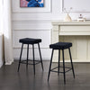 2/4PCS Bar Stools Breakfast Stool Kitchen Bar High Chairs Velvet Seat Metal Legs