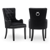 Tufted Studded Velvet Dining Accent Chair Victoria Door Knocker | SINGLE WINDSOR