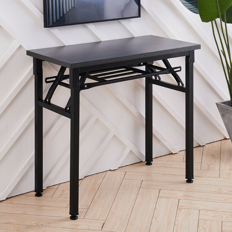 Folding Study Coffee Table Computer Desk Foldable Wooden Laptop Office/Classroom