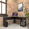 Large Corner Desk with shelves for Home Office - Piranha Furniture Pacu
