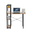 Computer Desk PC Table Study Unit Home Office Workstation Corner with Shelves UK