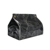 Leather Tissue Box Cover Marbling Napkin Paper Holder Case for Home Hotel Office