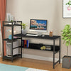 Large Computer Desk PC Table Laptop Bookshelf Corner Writing Office Shelf Unit