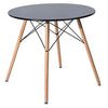 MDF Kitchen Dining Table White Round Coffee Table Modern Wooden Tea Office 80cm+