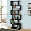 Wood Bookcase Bookshelf S Shape 6 Tier Shelves Free Shelving Storage Unit