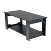 Rectangle Coffee Table 2 Tier Wooden Living Room Table Storage Shelf 3 Sizes