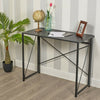 Rectangle Wooden Folding Table Steel Legs Computer Work Office Desk Bedroom