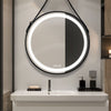 XL Round LED Bathroom Mirror Fogless Wall Mounted Vanity Mirror Toilet Washroom