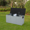 Outdoor Garden Storage Plastic Box Chest Tools Cushions Toys Lockable Seat 290L