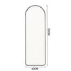 120cm Tall Full Length Arched Wall Mirror Metal Frame Cloakroom Dressing Mirrors