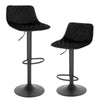 2x Breakfast Bar Stools Swivel Gas Lift Barstools Velvet Padded Kitchen Pub Cafe