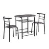 3pcs Dining Table Set and 2 Stools Breakfast Bar for Dining Room/ Kitchen QR