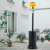 225CM 13KW Garden Patio Gas Heater Stainless Steel Burner with Wheels Dust Cover