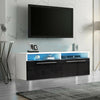Modern TV Unit Cabinet Stand High Gloss Doors & Matt Body With Led Lights