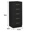 5 Drawers Chest of Drawers Narrow Tall Cabinet Bedroom Hallway Storage Furniture