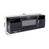 Modern 178cm TV Stand Unit Cabinet w/ Electric Fireplace & 12 Colour LED Light