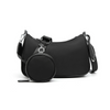 Fashion Ladies Nylon Handbag With Detachable Pouch Women Shoulder Cross Body Bag