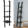 Leaning Bookcase Bookshelf Corner Ladder Shelves Storage Display Shelving Unit