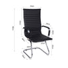 Faux Leather Office Chair Computer Desk Executive Chairs Cantilever Chrome Base
